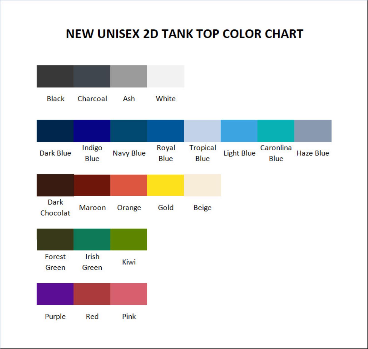 tank top color chart - Outer Wilds Merch