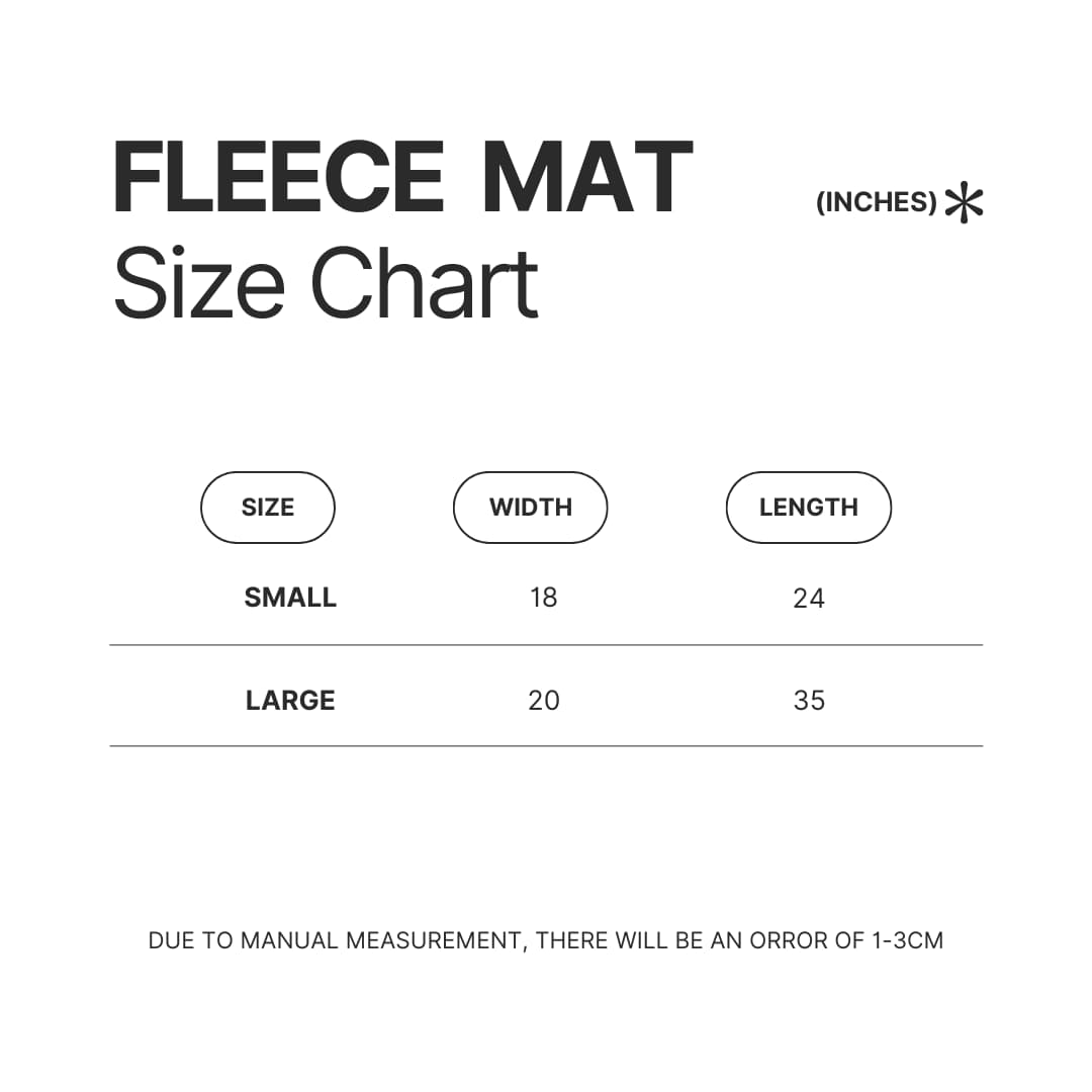 Fleece Mat Size Chart - Outer Wilds Merch