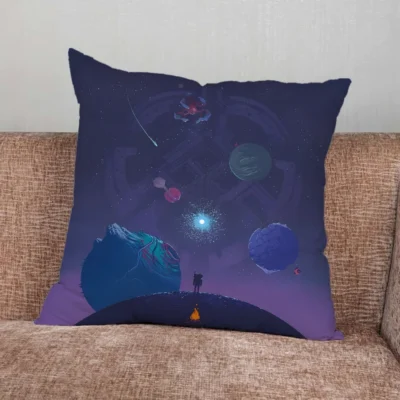 Outer Wilds Game Retro Throw Pillow