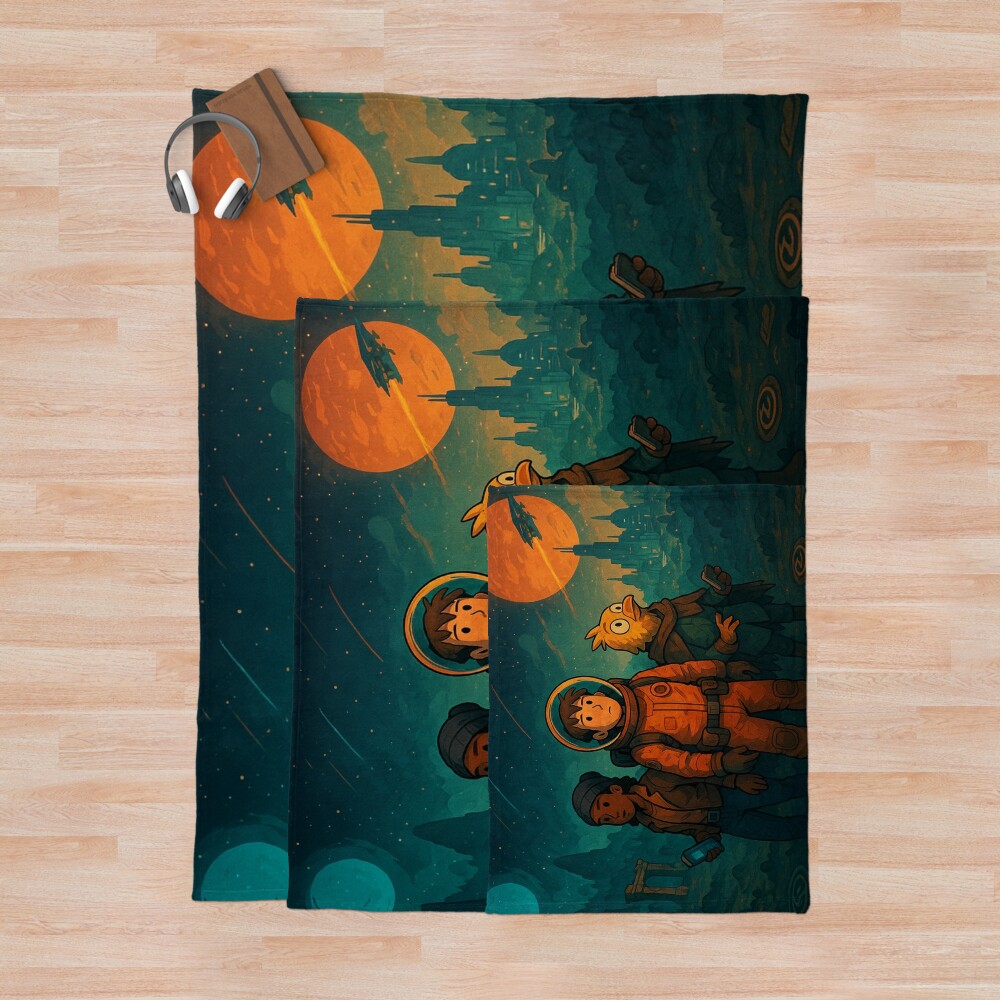 Outer Wilds Fan Art Throw Blanket - Image 3