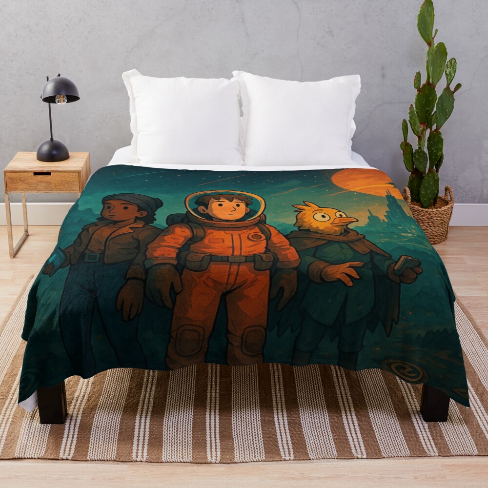 Outer Wilds Fan Art Throw Blanket