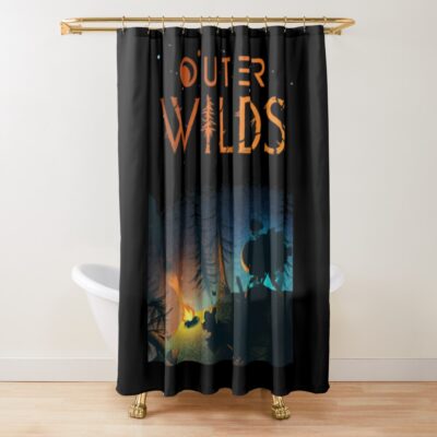 Outer Wilds Colorfull Shower Curtain