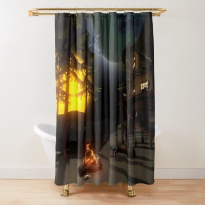 Outer Wilds Wooden House Shower Curtain