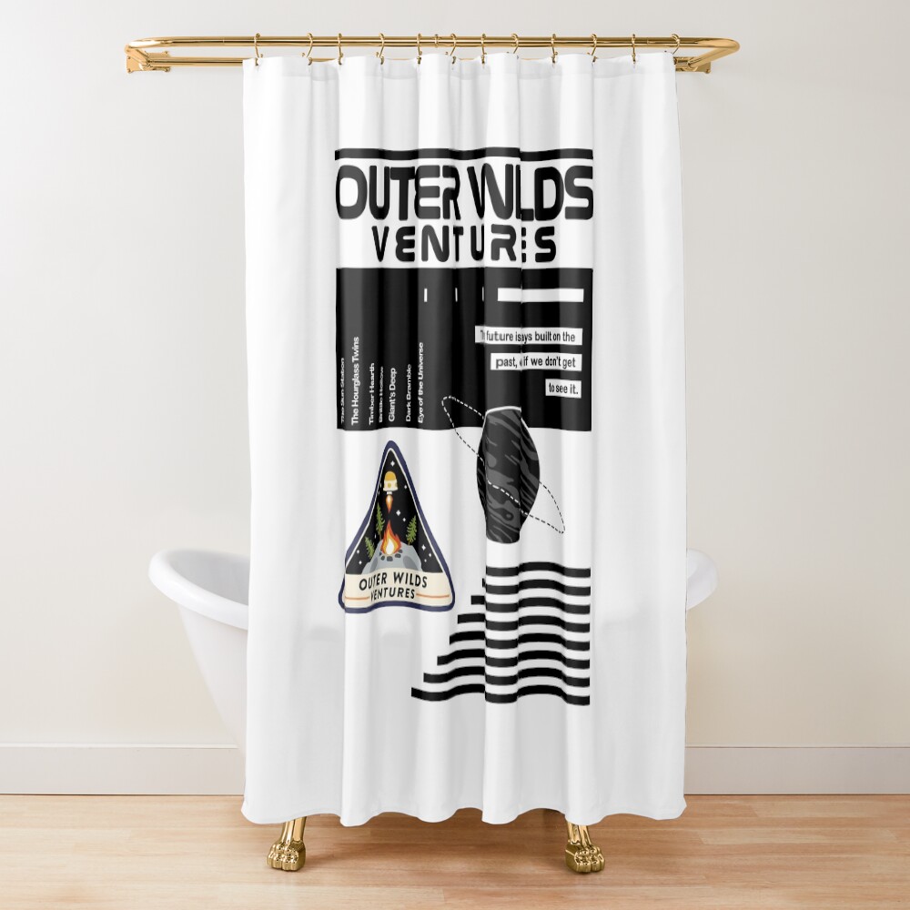 Nasa Inspired Outer Wilds Ventures Shower Curtain