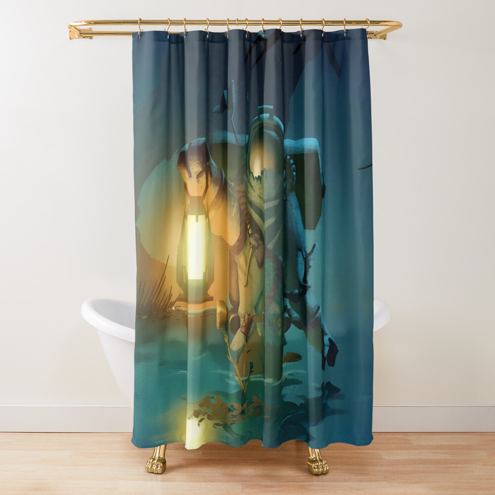 Outer Wilds Astronaut With Lantern Shower Curtain