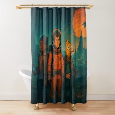 Hot Design Outer Wilds Fan Art Shower Curtain