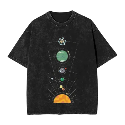 Outer Wilds Planets Washed T-shirt
